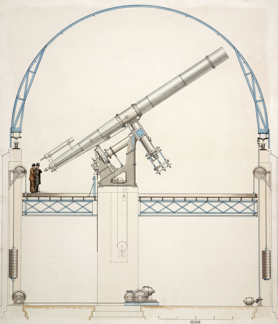 Télescope réfracteur monté équatorialement avec dôme - John Pardon