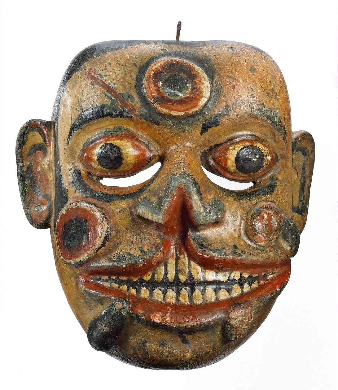 Médecine complémentaire générale, masque couvert de plaies et de sangsues, Sri Lanka - John Pardon