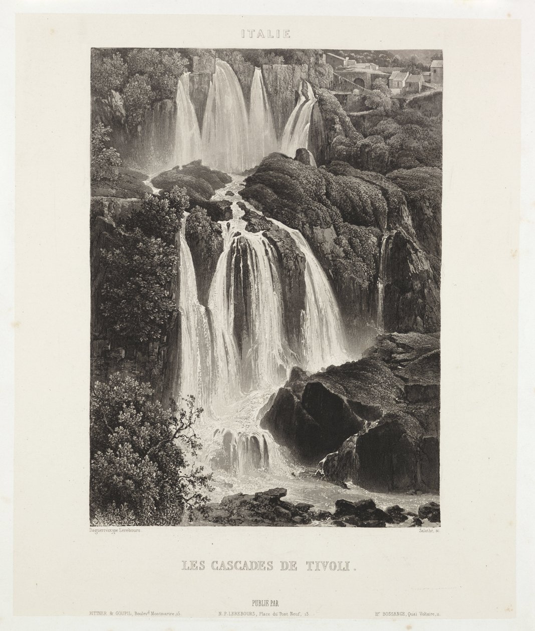 Les Cascades de Tivoli, vers 1841 - John Pardon