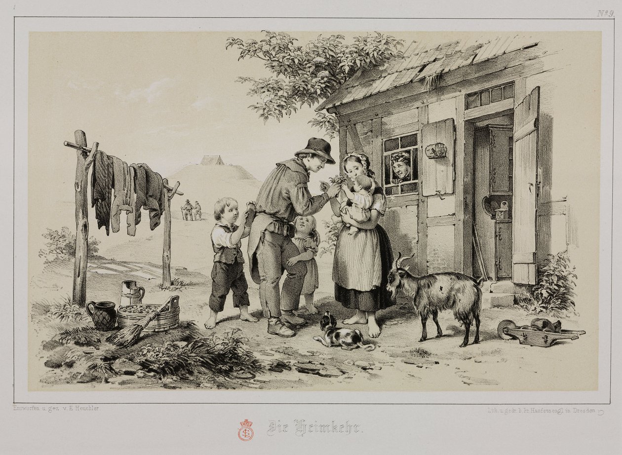 Mineur rentrant chez lui, Allemagne, vers 1851 - John Pardon