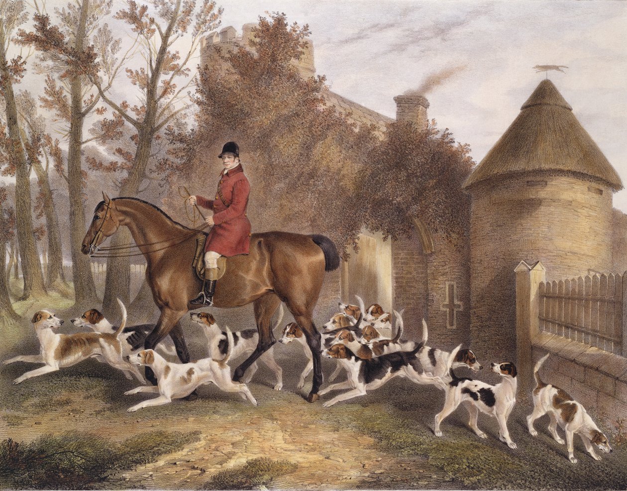 W. Sebright, chasseur des Milton Hounds, gravé par J.W. Giles, 1839 - Richard Barrett Davis