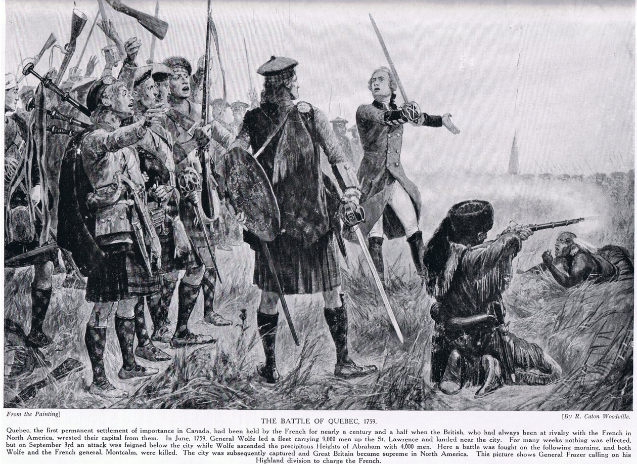 La Bataille de Québec, 1759, illustration de 