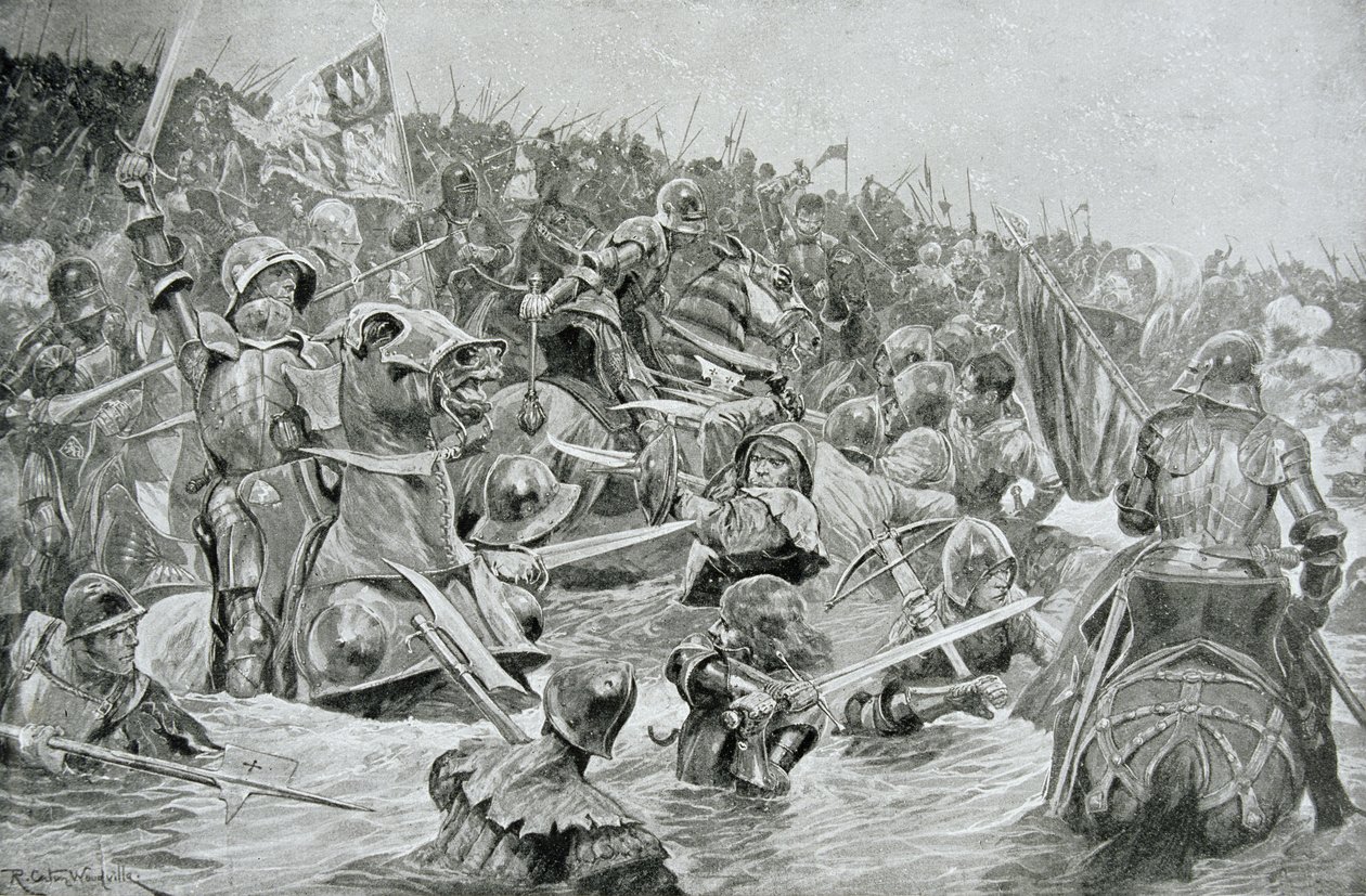 La bataille de Towton en 1461, illustration de 