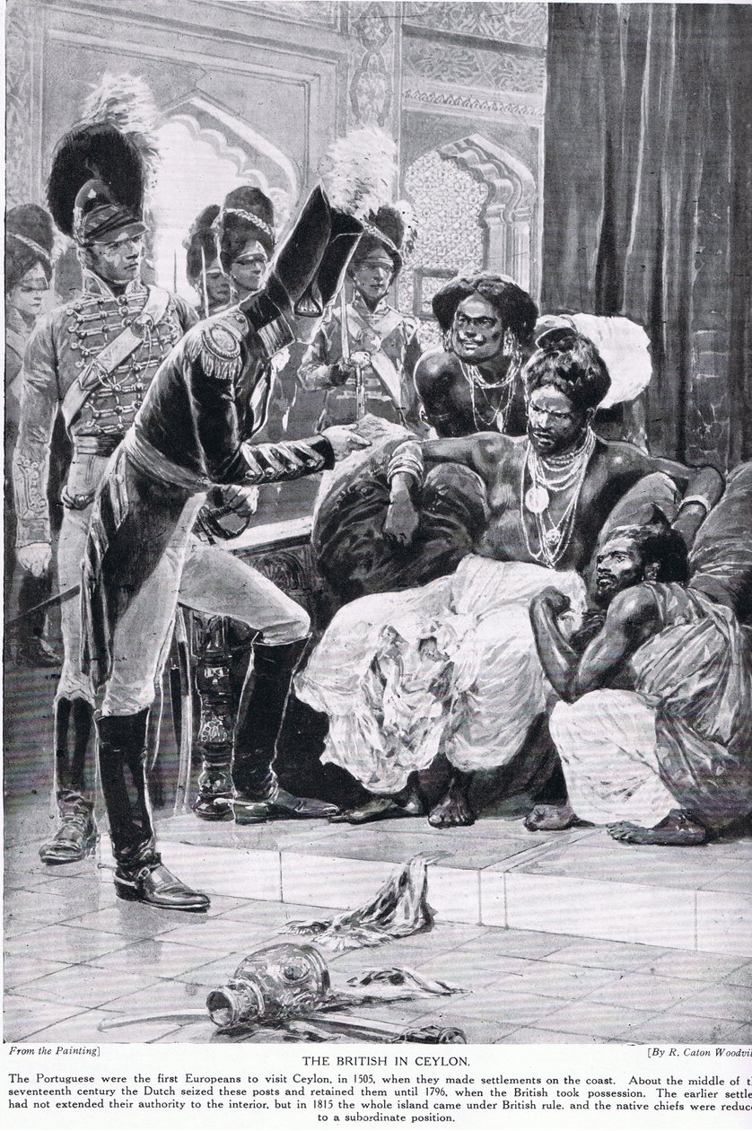 Les Britanniques à Ceylan, illustration de 