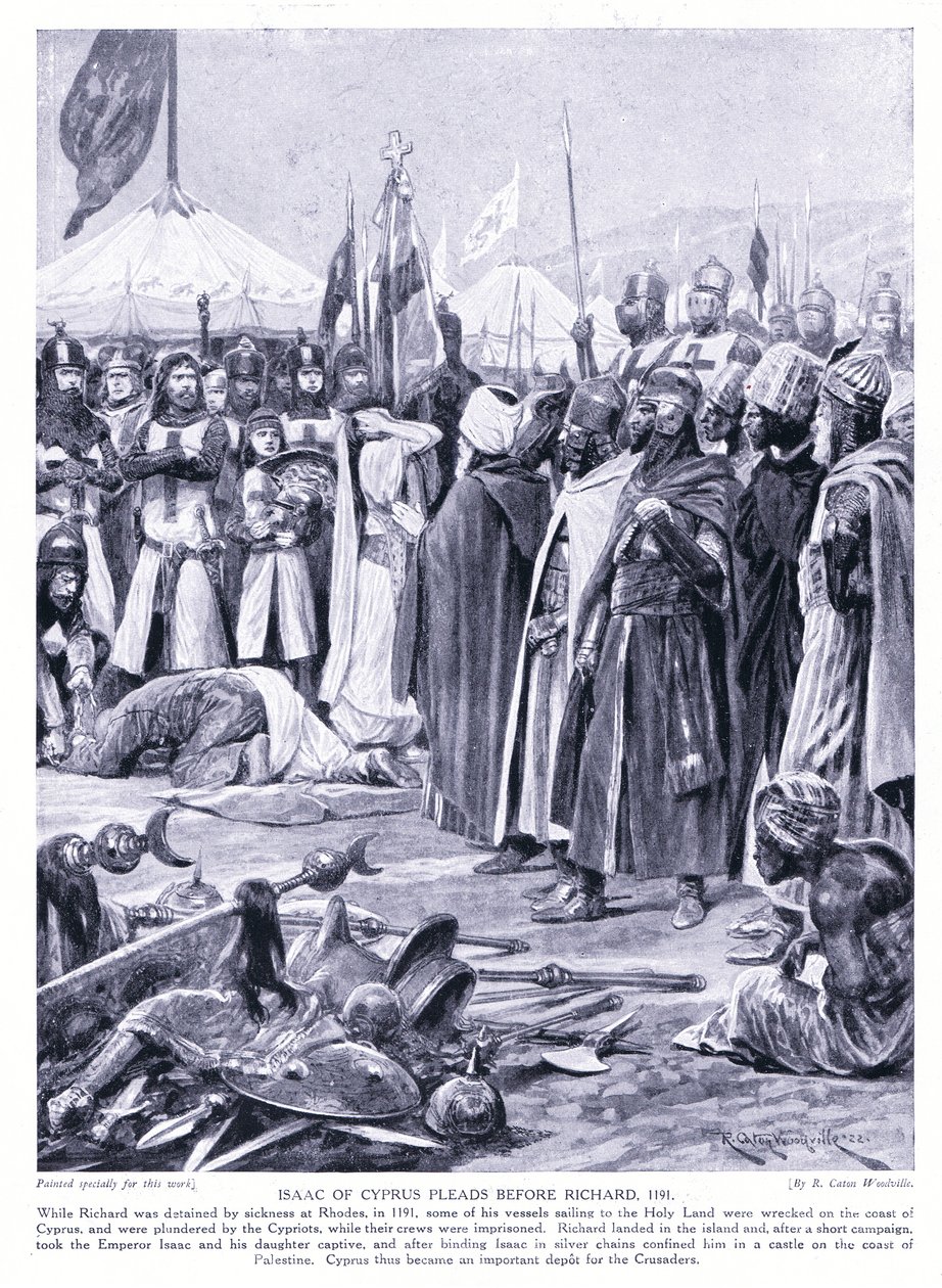 Isaac de Chypre plaide devant Richard Ier, 1191 - Richard Caton Woodville junior