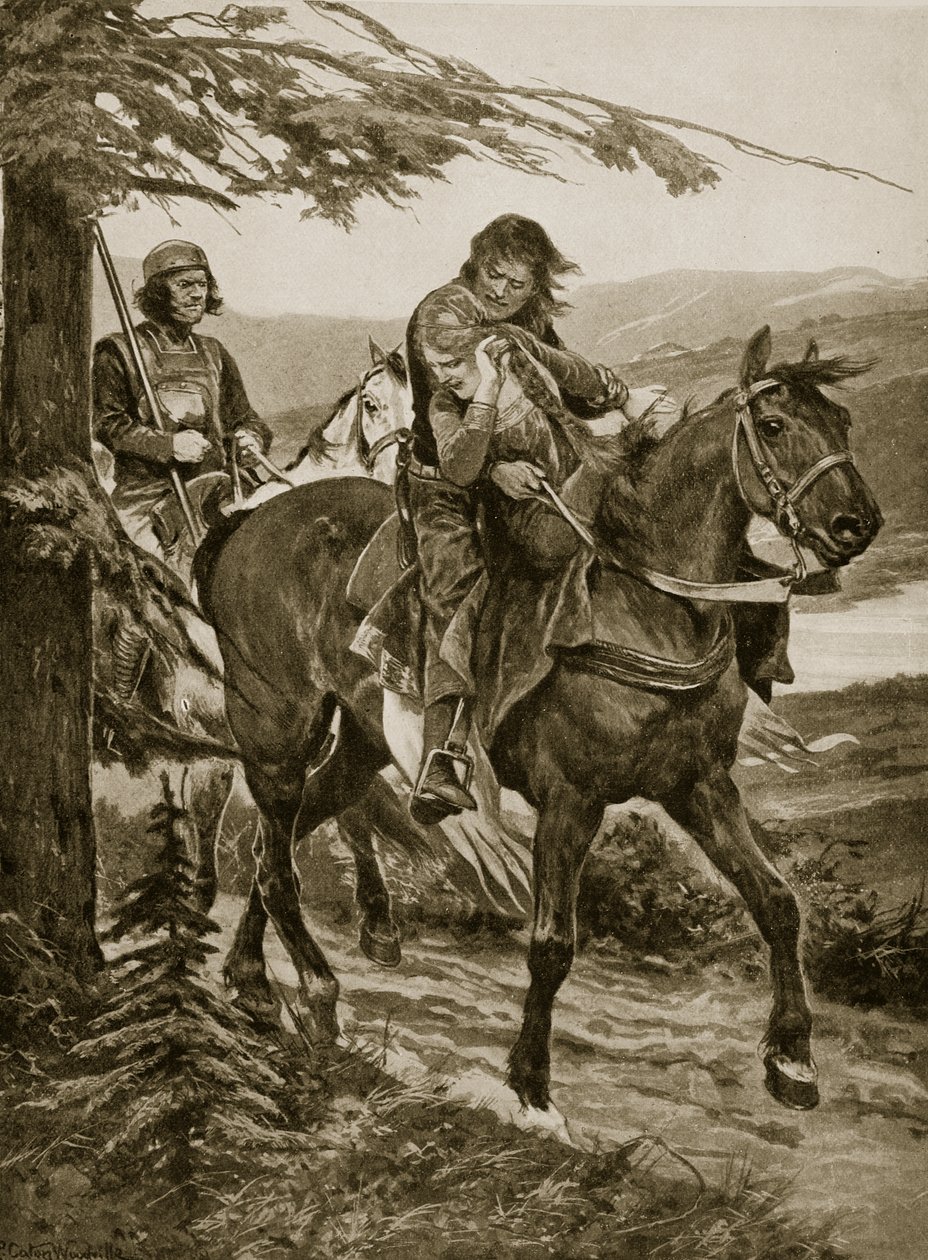Le roi Dermot emporte Devorgil, illustration de 