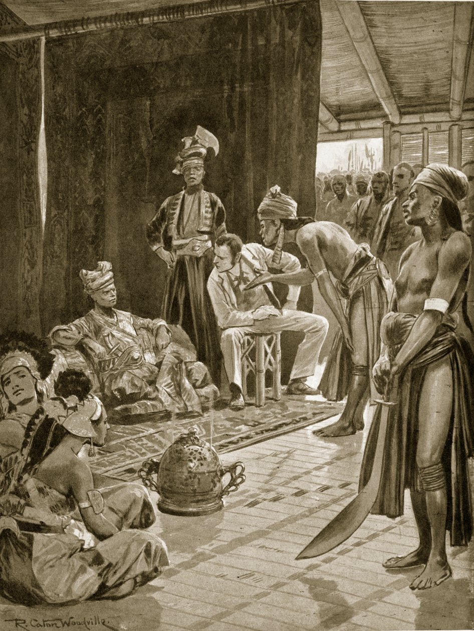 Sir James Brooke à Bornéo, 1842, illustration de 