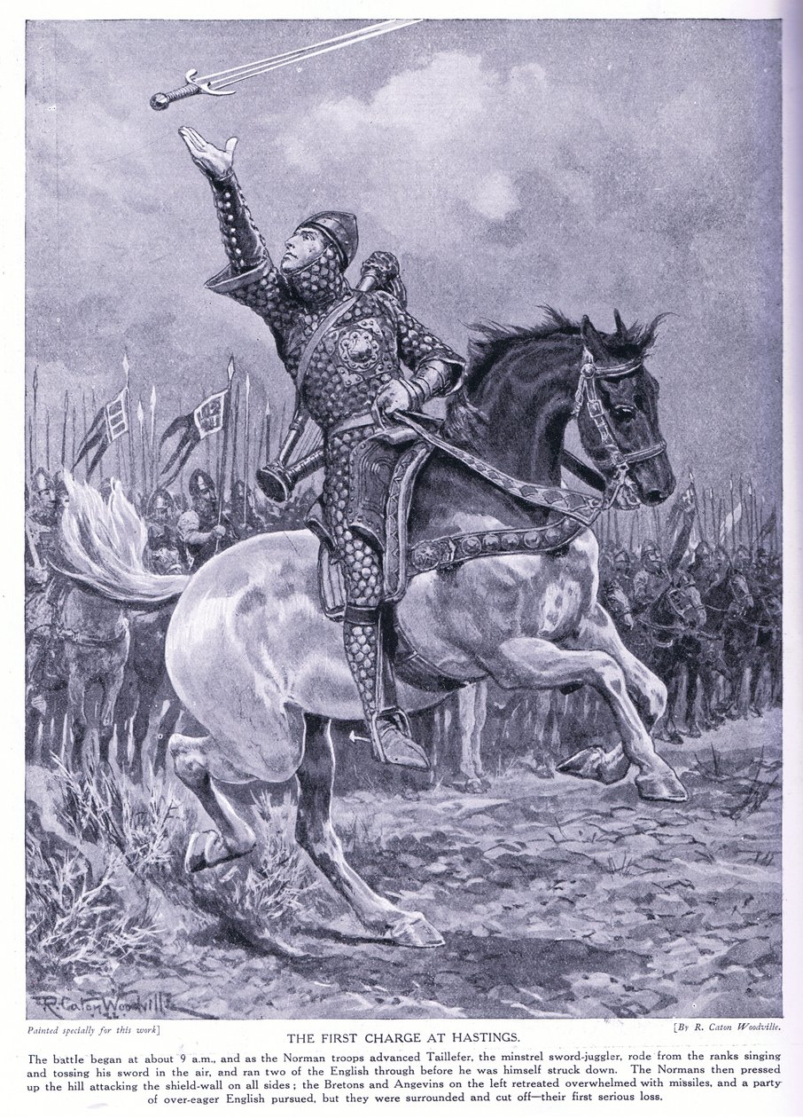 La première charge à Hastings, années 1920 - Richard Caton Woodville junior