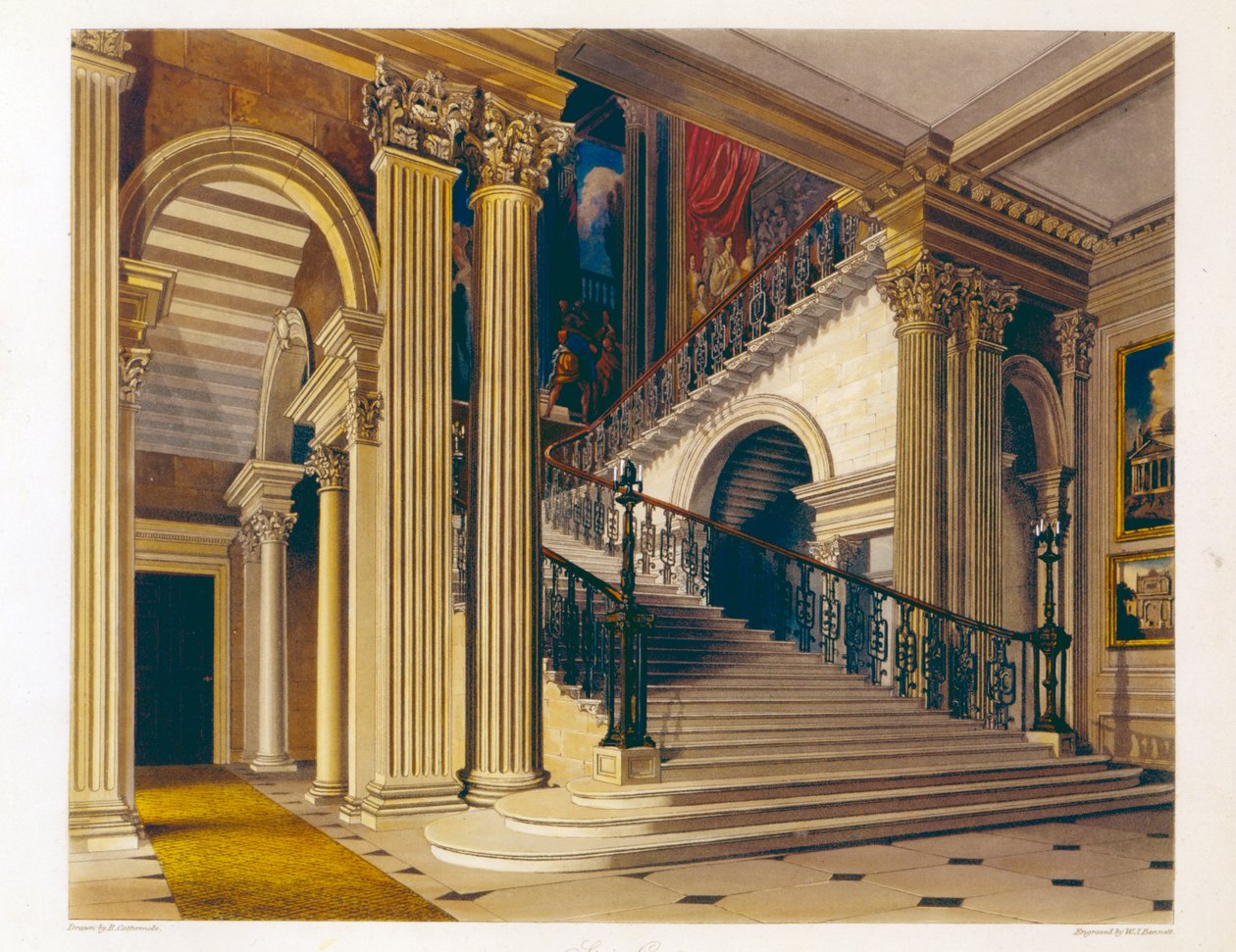 Escalier, Buckingham House, tiré de 