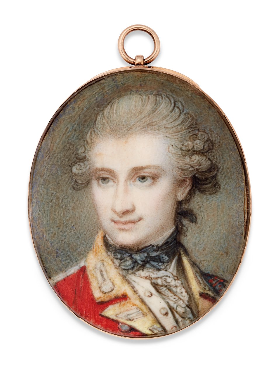 Major General John Scott, en uniforme écarlate avec des parements jaunes - Richard Cosway