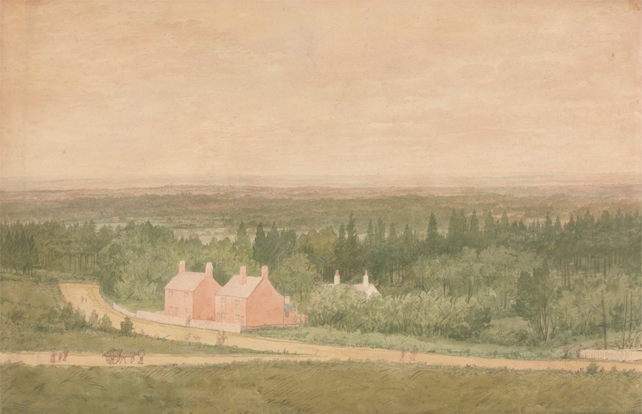Paysage avec Cottages, Broadmoor - Richard Dadd