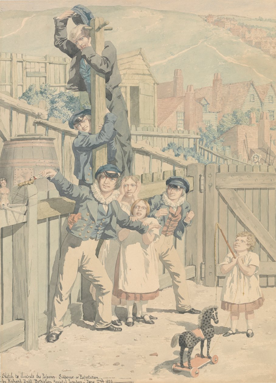 Esquisse pour illustrer les passions : Suspense ou Attente - Richard Dadd