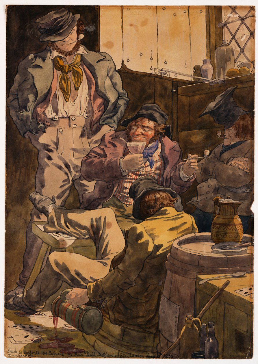 Esquisse pour illustrer les passions - Ivresse, 1854 - Richard Dadd
