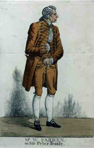 M. William Farren (1786-1861) en tant que Sir Peter Teazle - Richard Dighton