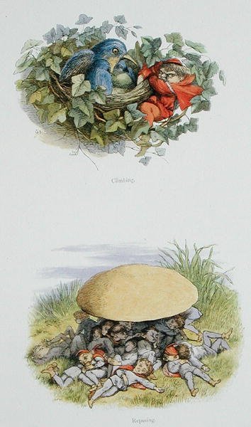 Escalade et repos, illustrations de 