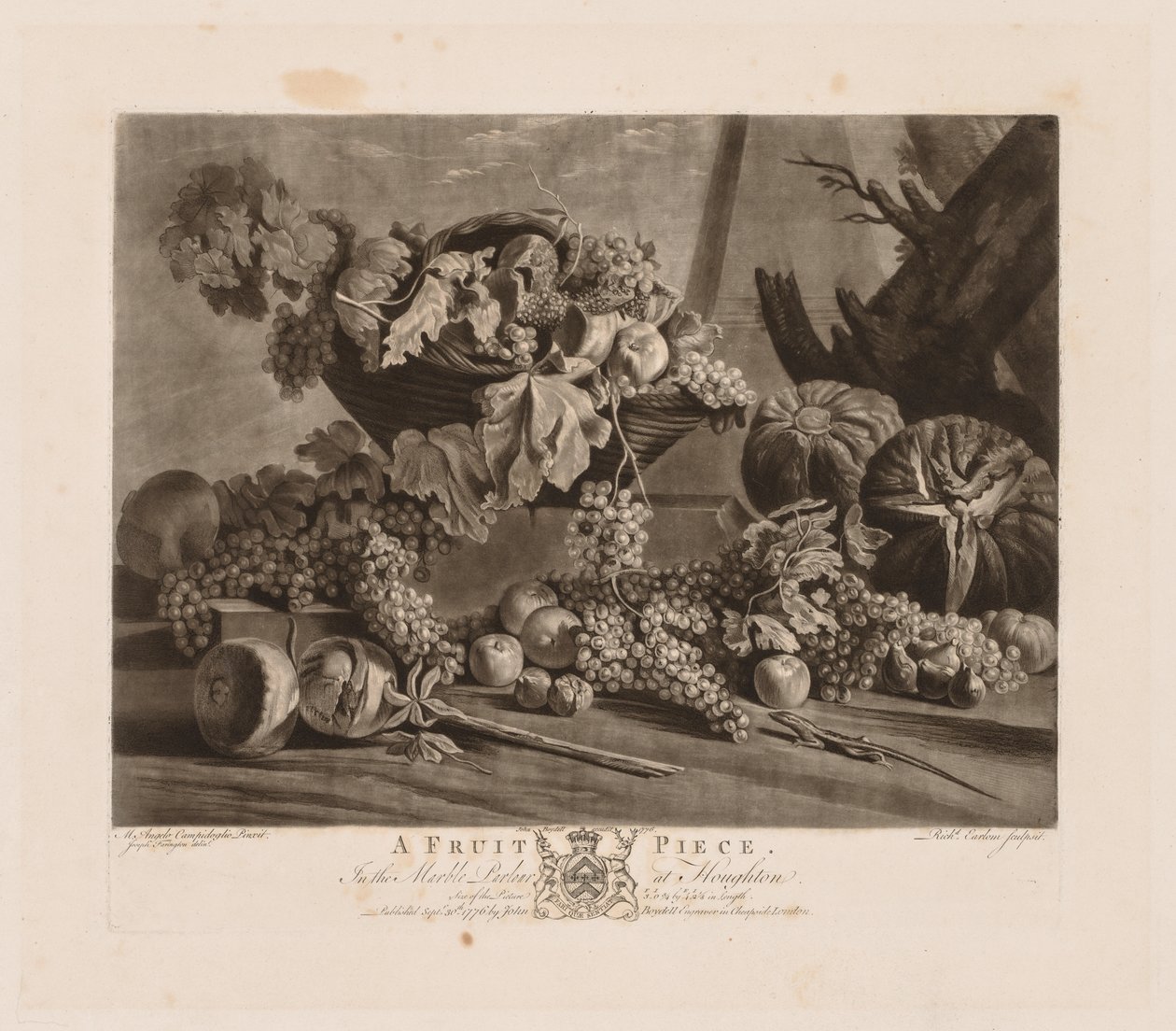 Une pièce de fruits, 1776 - Richard Earlom