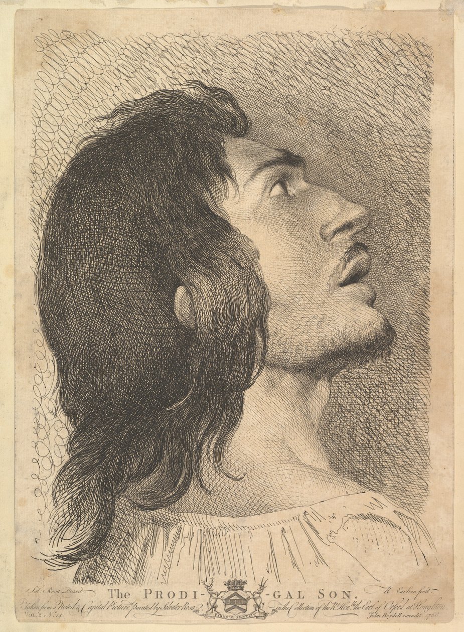 Tête de profil du fils prodigue, 1766 - Richard Earlom