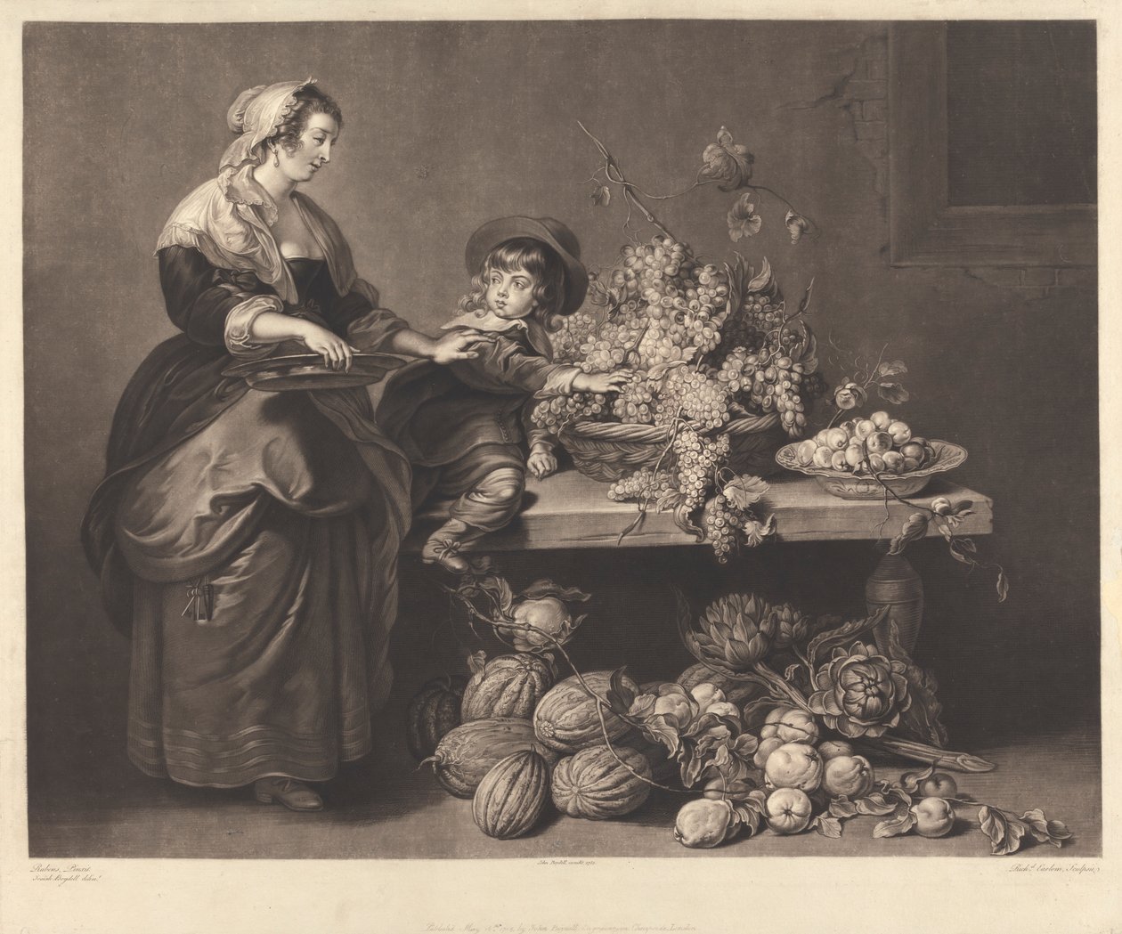 Le fils de Rubens et sa nourrice - Richard Earlom