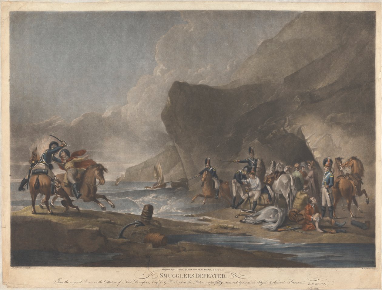 Contrebandiers vaincus - Richard Earlom