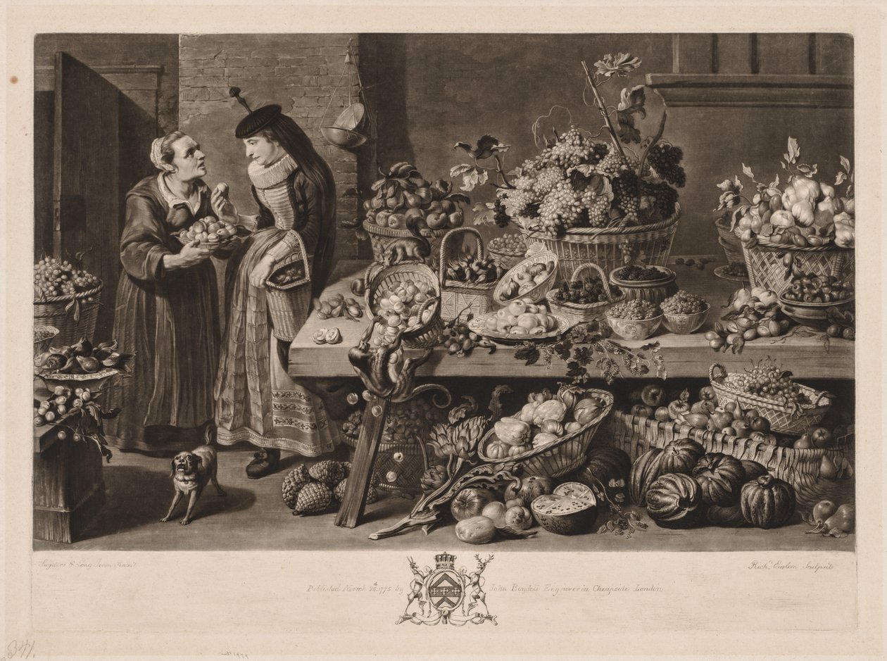 Les Quatre Marchés : Le Marché aux fruits, 1775 - Richard Earlom
