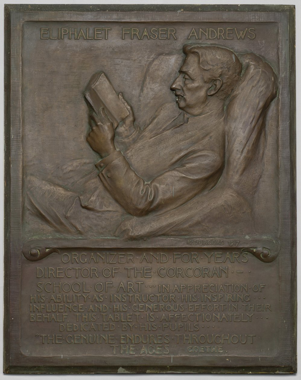 Tablette commémorative pour feu E. F. Andrews, 1917 - Richard Edwin Brooks