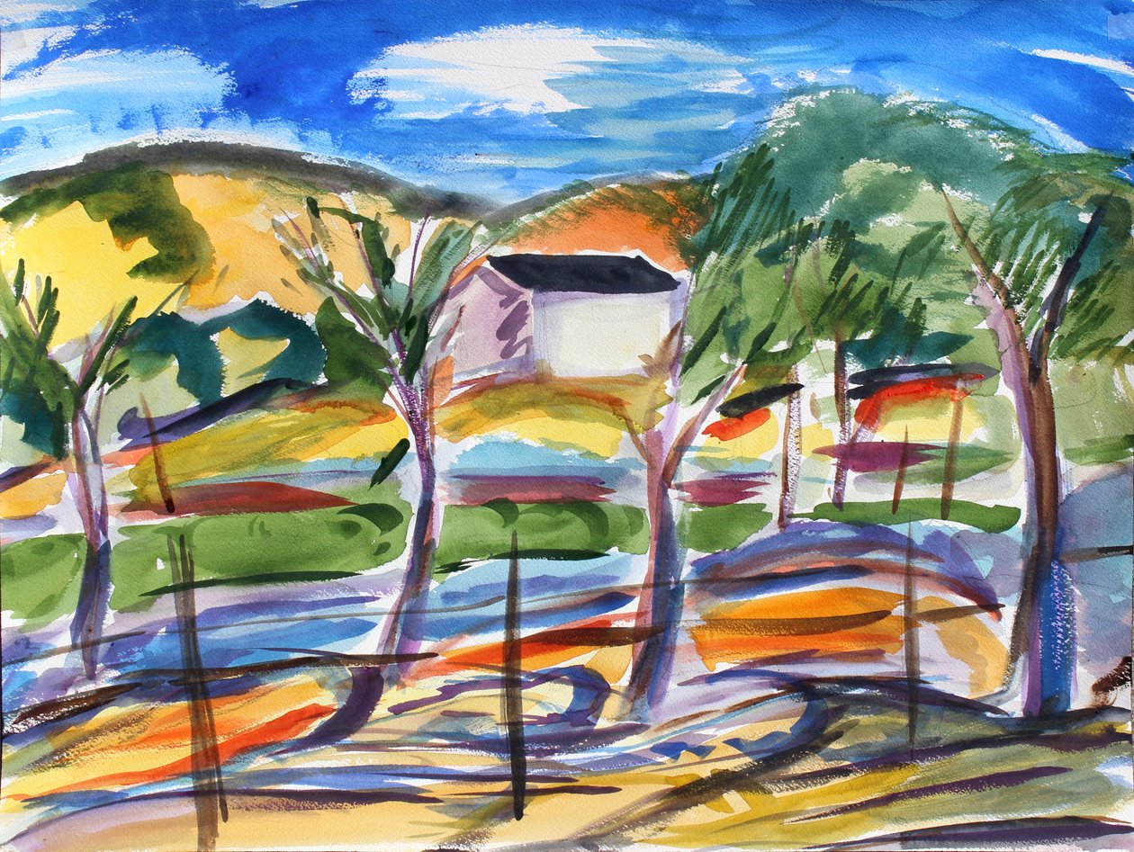 Champ et maison solitaire, 2019 - Richard Fox