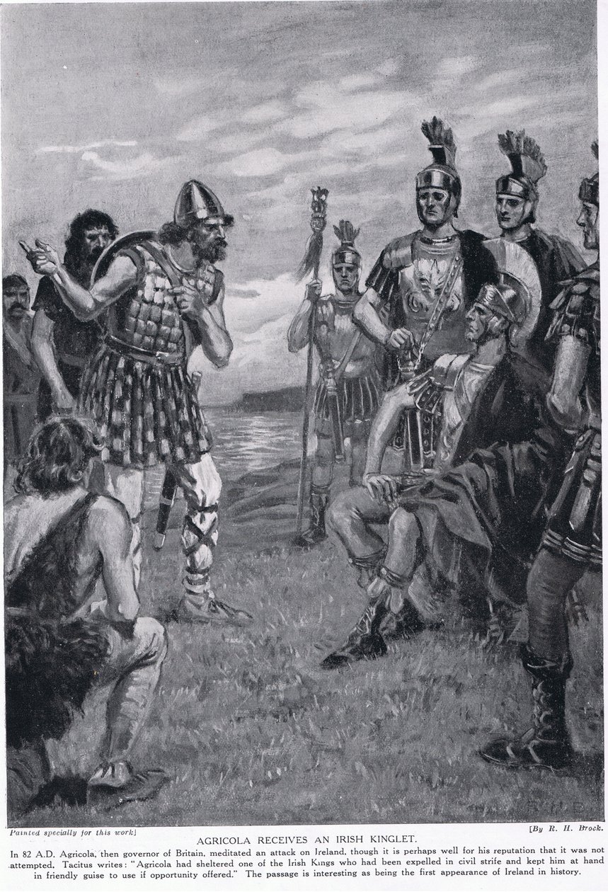 Agricola reçoit un petit roi irlandais, illustration de 