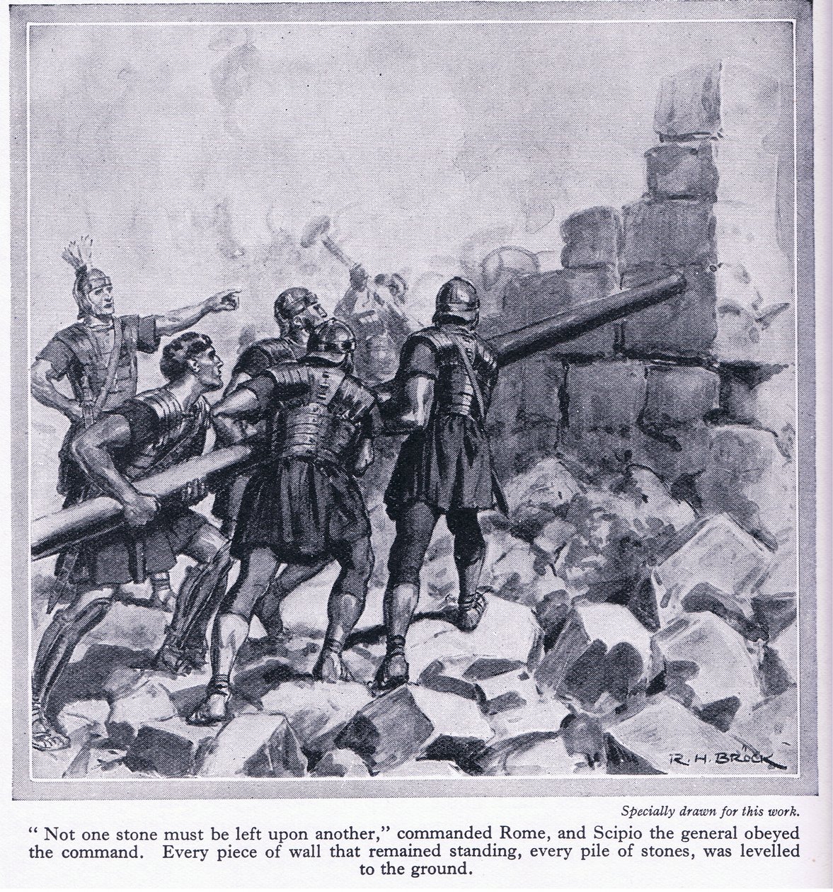 La destruction de Carthage par les Romains, vers 1950 - Richard Henry Brock