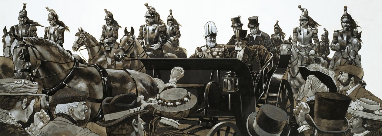 La foule a lancé des huées lorsque le roi Édouard a traversé Paris en voiture d