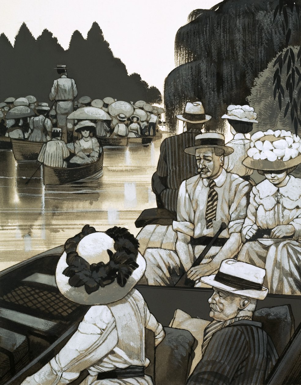 Les débutantes "sortent" du Royal Henley lorsque la rivière est remplie de bateaux à aubes - Richard Hook