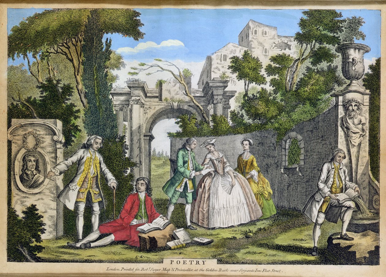 Poésie, pub. par Robert Sayer (fl.1750-80) vers 1750 - Richard Houston