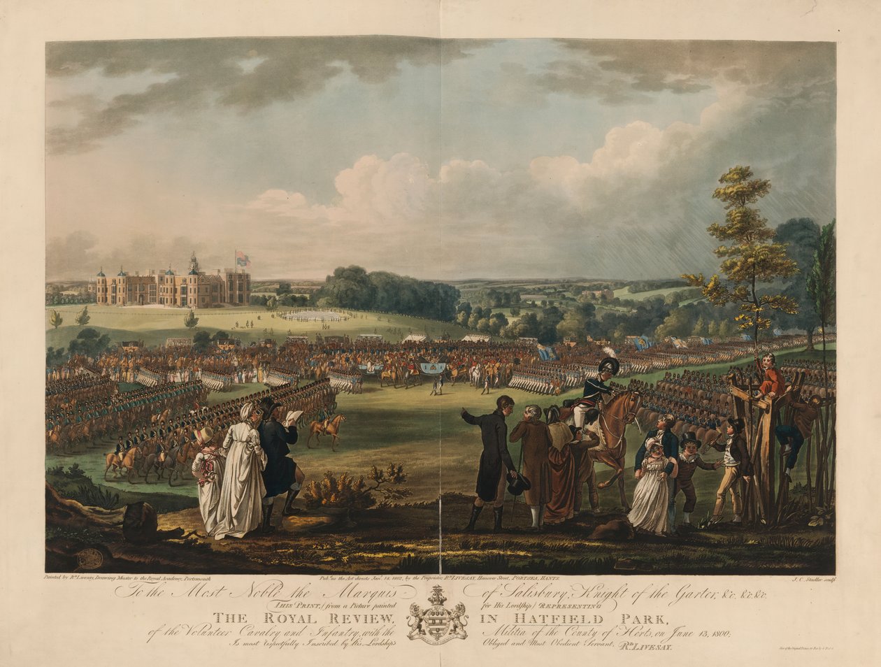 La revue royale à Hatfield Park de la cavalerie et de l