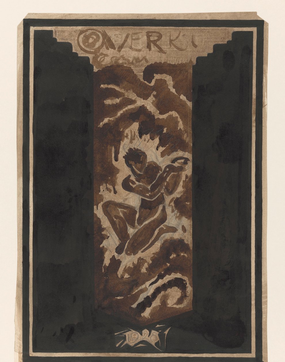 Premier projet pour la couverture du livre Over Kunst, II, par R.N. Roland Holst - Richard Nicolaüs Roland Holst