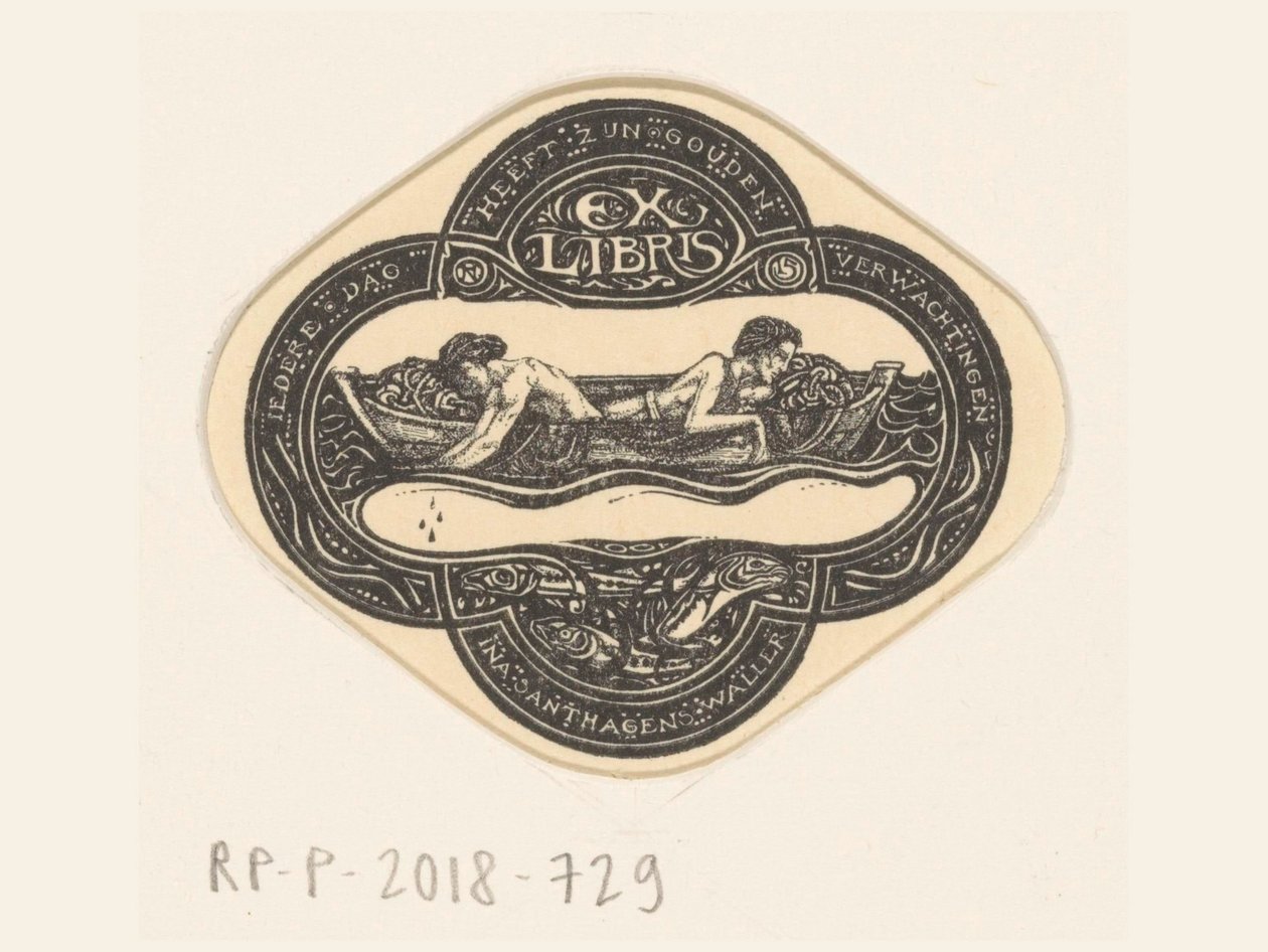 Ex libris de Ina van Eibergen Santhagens-Waller - Richard Nicolaüs Roland Holst
