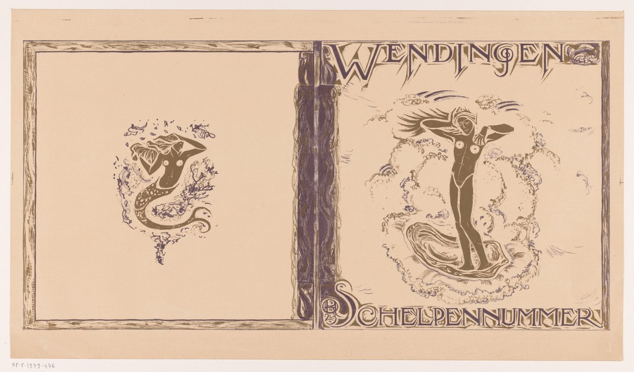Conception de couverture pour : Wendingen, numéro sur les coquillages, 1923 - Richard Nicolaüs Roland Holst