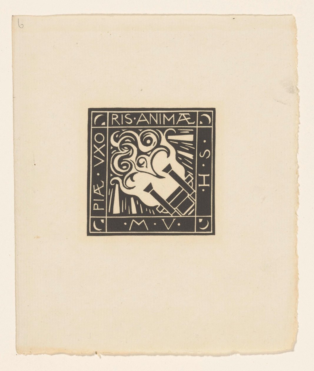 Vignette en mémoire de Mary Vincentia Huizinga-Schorer Piae Uxoris Animae M.V.H.S. - Richard Nicolaüs Roland Holst