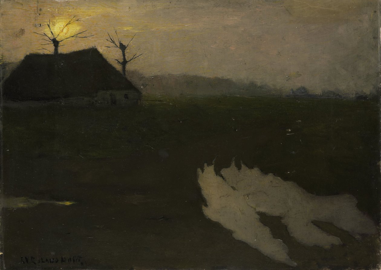 Paysage au clair de lune - Richard Nicolaus Holst Roland