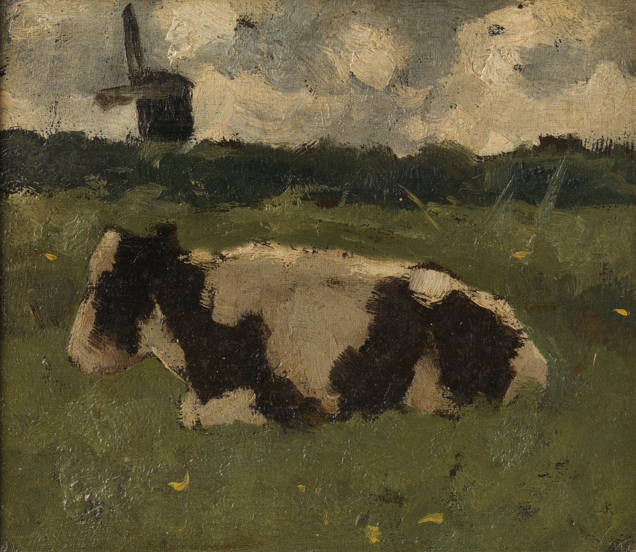 Vache au repos avec un moulin - Richard Nicolaus Holst Roland