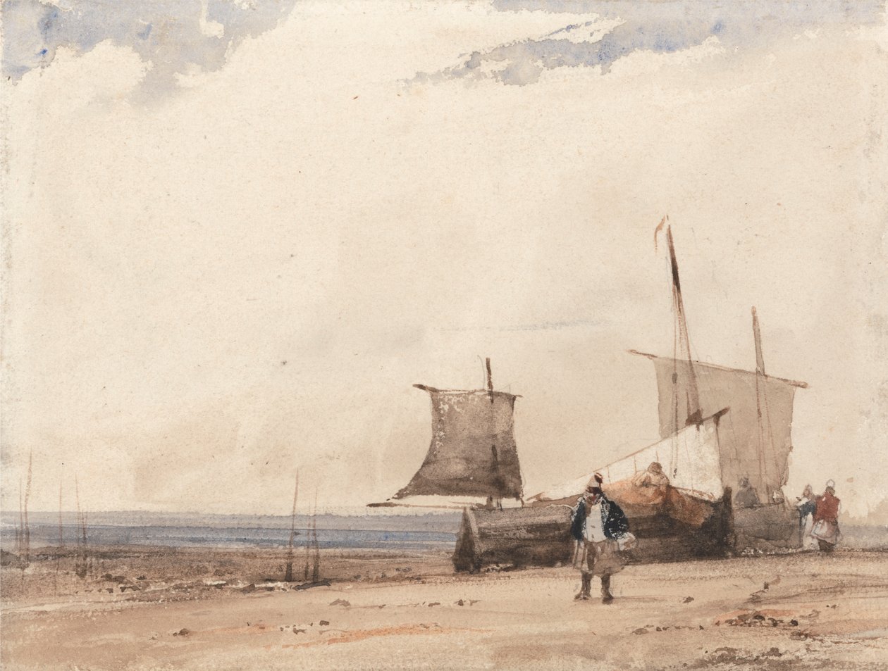 Scène de plage - Richard Parkes Bonington
