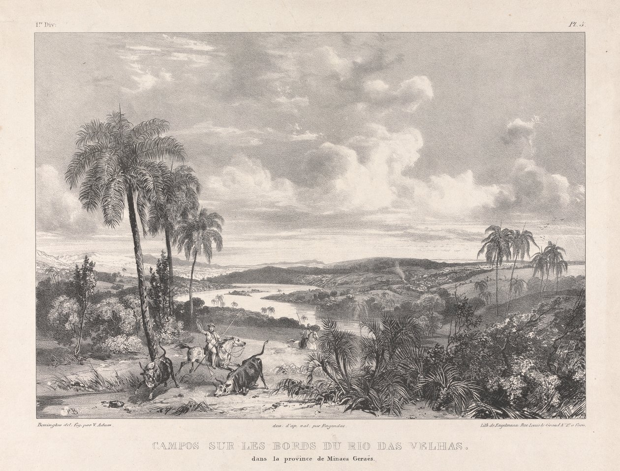 Campos sur les bords du Rio das Velhas - Richard Parkes Bonington