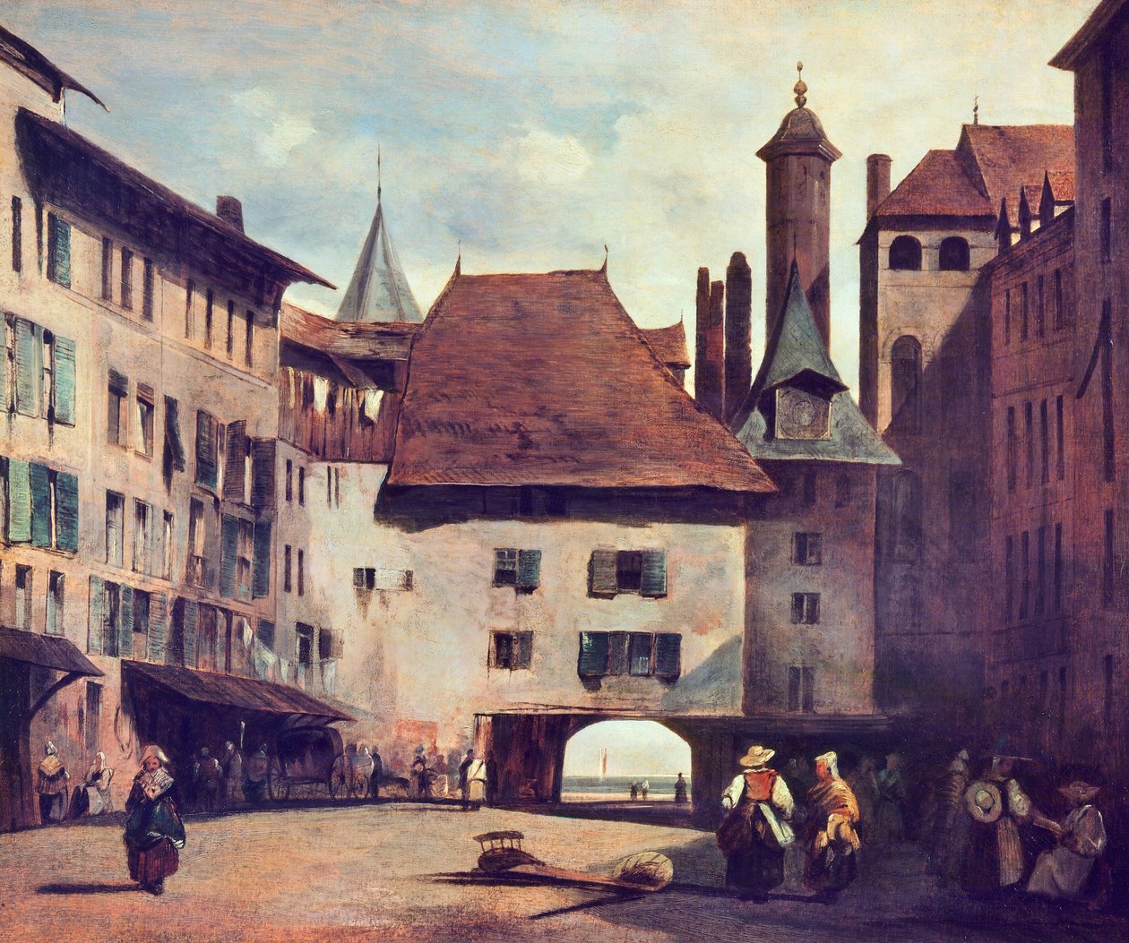La Place du Molard, vers 1830 - Richard Parkes Bonington