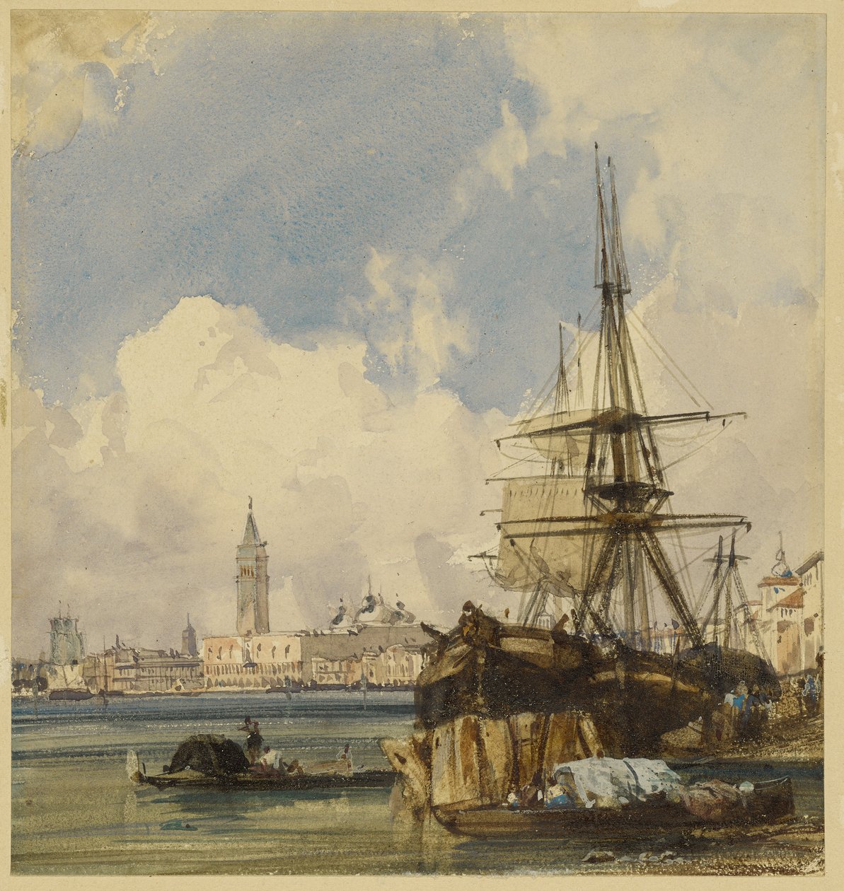 Riva degli Schiavoni, près de San Biagio, Venise - Richard Parkes Bonington