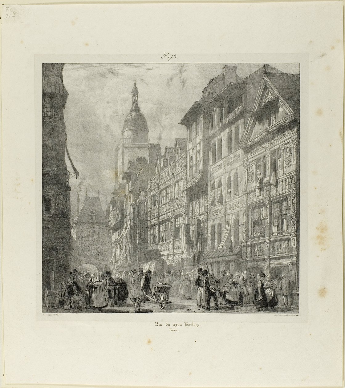 Rue du Gros Horloge - Richard Parkes Bonington