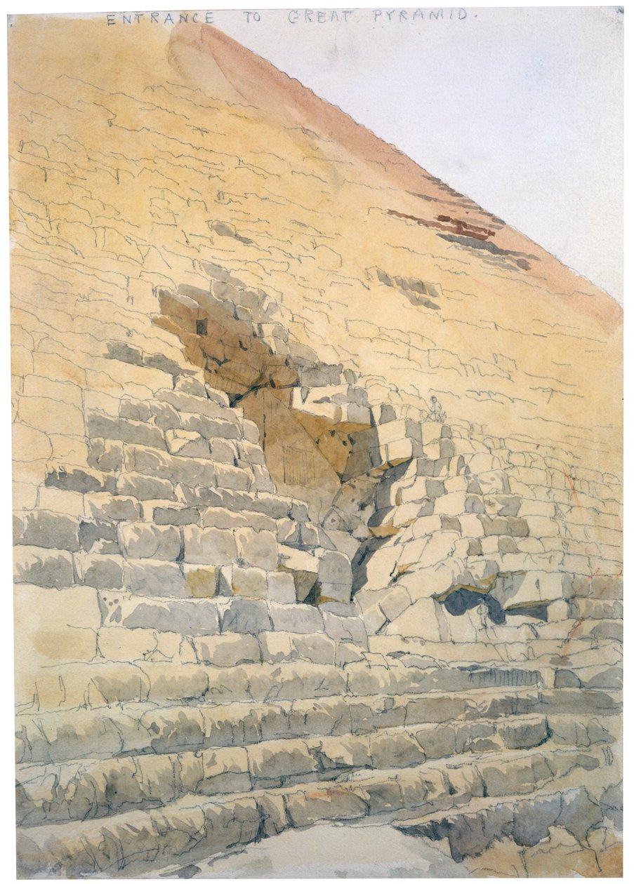 Entrée de la Grande Pyramide, Égypte, 19e siècle - Richard Phene Spiers