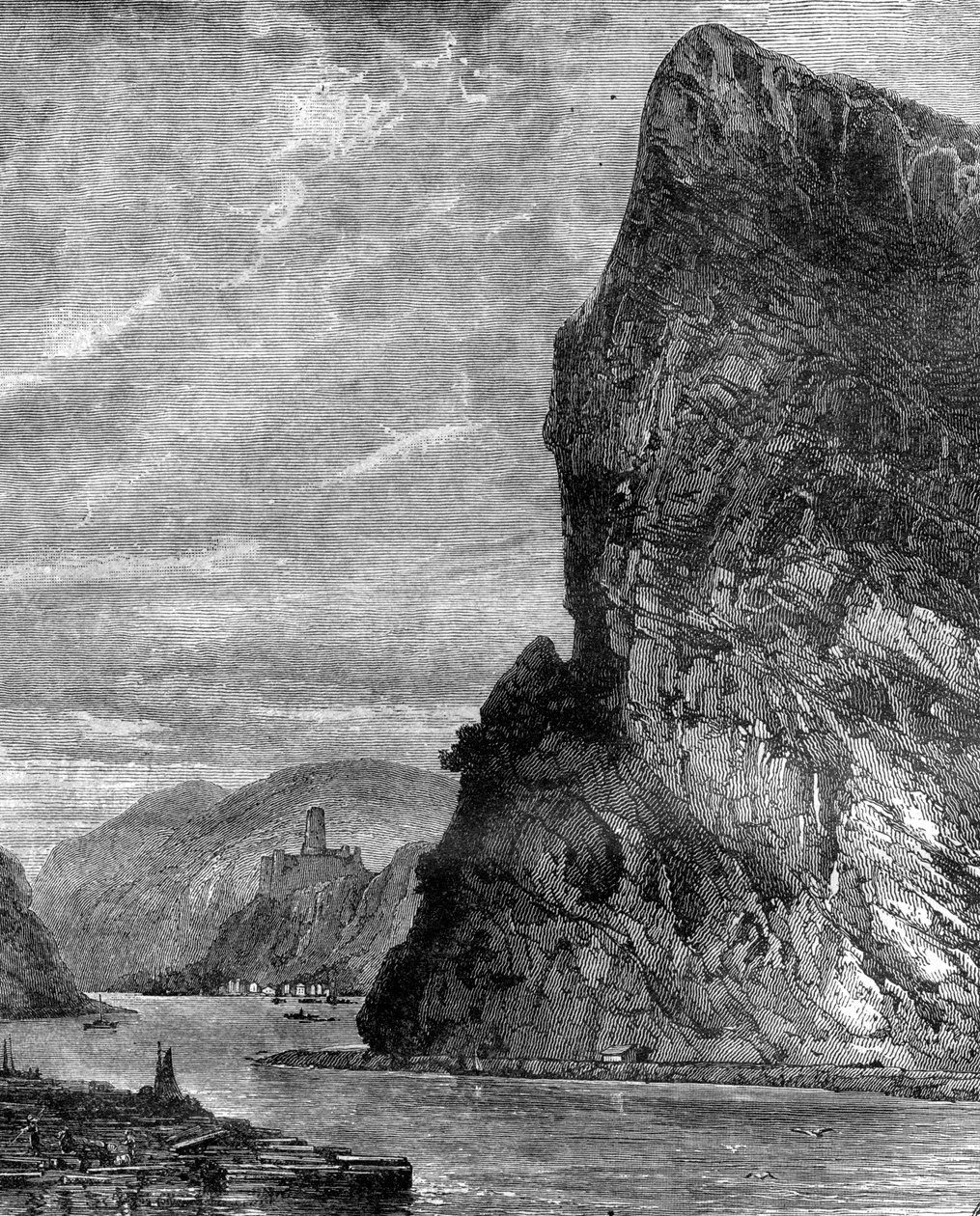 Rocher de Loreley, près de St Goarshausen, Allemagne, XIXe siècle - Richard Principal Leitch