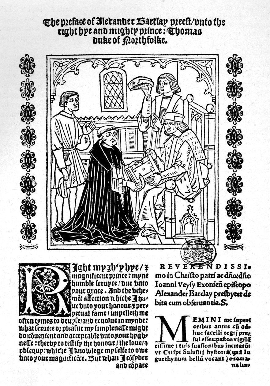 Le traducteur présentant son livre au duc de Norfolk, vers 1500-1520, 1923 - Richard Pynson