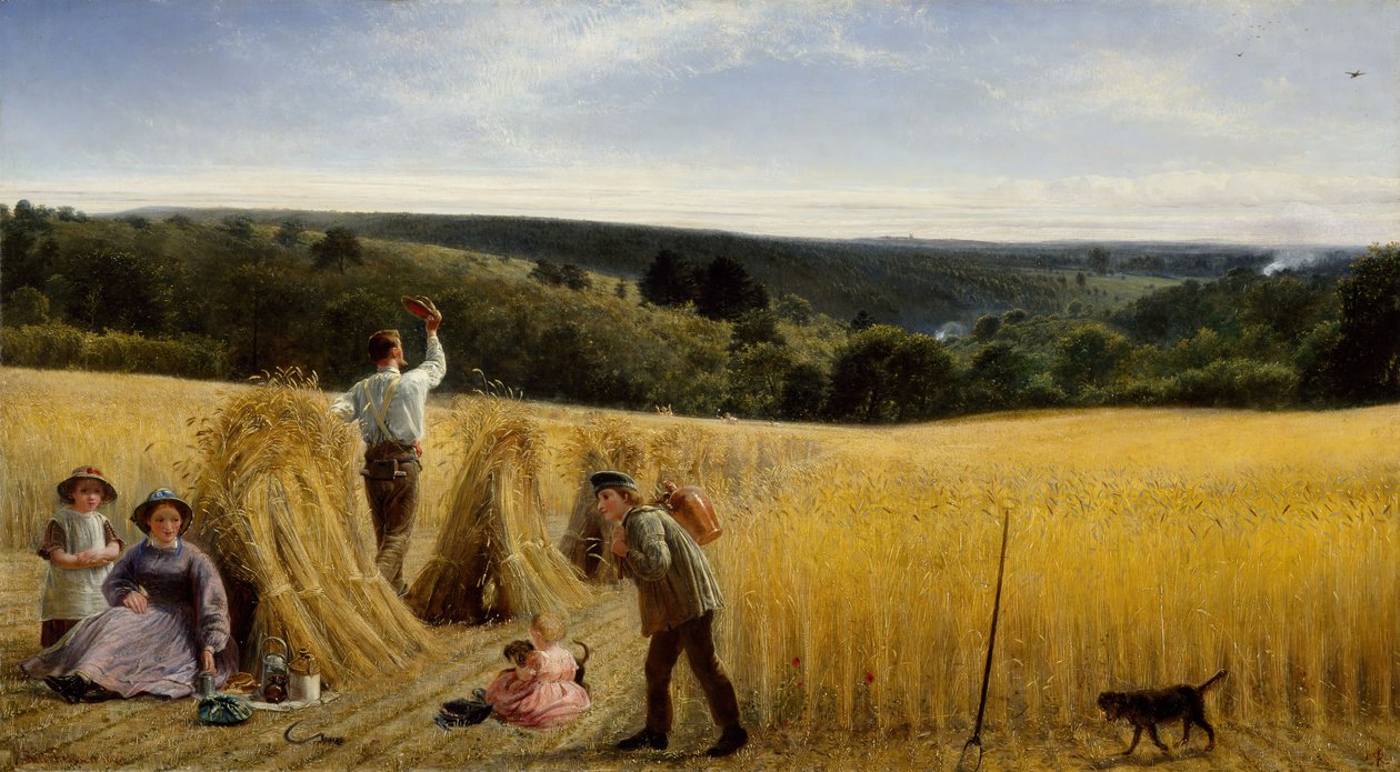Les vallées sont couvertes de blé, 1865 - Richard Redgrave