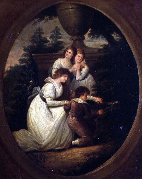 Groupe familial dans un jardin, vers 1790 - Richard Westall