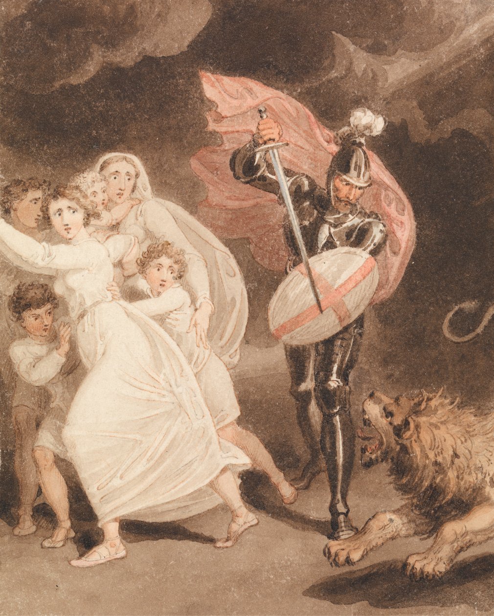 La bataille de Greatheart avec Grim - Richard Westall