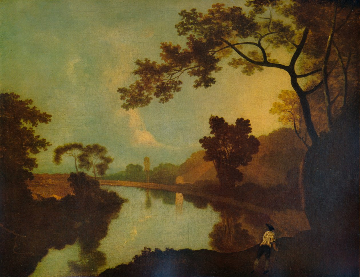 Scène de rivière, avec figure sur la rive, vers 1779, 1938 - Richard Wilson